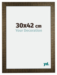 Leeds Holz Bilderrahmen 30x42cm Champagner Geburstet Vorne Messe | Yourdecoration.de