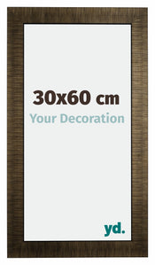 Leeds Holz Bilderrahmen 30x60cm Champagner Geburstet Vorne Messe | Yourdecoration.de