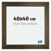 Leeds Holz Bilderrahmen 40x40cm Champagner Geburstet Vorne Messe | Yourdecoration.de