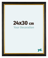 Lincoln Holz Bilderrahmen 24x30cm Schwarz Gold Vorne Messe | Yourdecoration.de