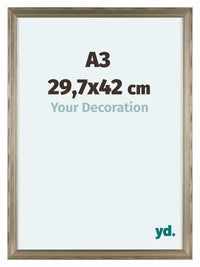 Lincoln Holz Bilderrahmen 29 7x42cm A3 Silber Vorne Messe | Yourdecoration.de