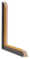 Lincoln Holz Bilderrahmen 30x30cm Schwarz Gold Querschnitt | Yourdecoration.de