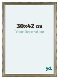 Lincoln Holz Bilderrahmen 30x42cm Silber Vorne Messe | Yourdecoration.de
