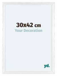 Lincoln Holz Bilderrahmen 30x42cm Weiss Vorne Messe | Yourdecoration.de