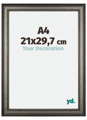 Liverpool Holz Bilderrahmen 21x29 7cm A4 Silber Vorne Messe | Yourdecoration.de