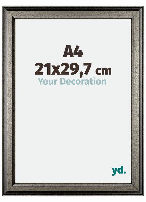 Liverpool Holz Bilderrahmen 21x29 7cm A4 Silber Vorne Messe | Yourdecoration.de