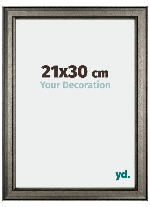 Liverpool Holz Bilderrahmen 21x30cm Silber Vorne Messe | Yourdecoration.de