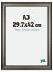Liverpool Holz Bilderrahmen 29 7x42cm A3 Silber Vorne Messe | Yourdecoration.de