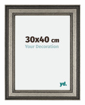 Liverpool Holz Bilderrahmen 30x40cm Silber Vorne Messe | Yourdecoration.de