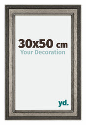 Liverpool Holz Bilderrahmen 30x50cm Silber Vorne Messe | Yourdecoration.de