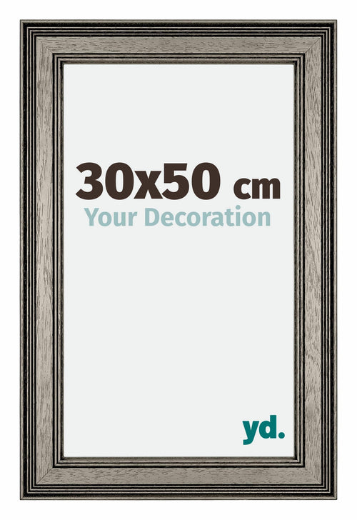 Liverpool Holz Bilderrahmen 30x50cm Silber Vorne Messe | Yourdecoration.de