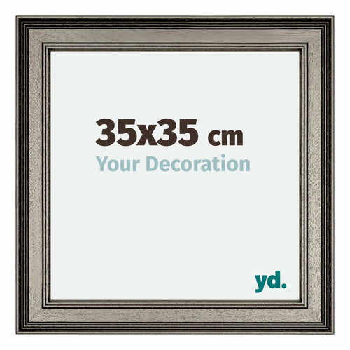 Liverpool Holz Bilderrahmen 35x35cm Silber Vorne Messe | Yourdecoration.de