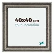 Liverpool Holz Bilderrahmen 40x40cm Silber Vorne Messe | Yourdecoration.de