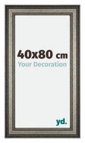 Liverpool Holz Bilderrahmen 40x80cm Silber Vorne Messe | Yourdecoration.de