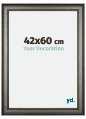 Liverpool Holz Bilderrahmen 42x60cm Silber Vorne Messe | Yourdecoration.de