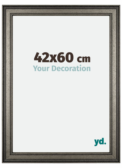 Liverpool Holz Bilderrahmen 42x60cm Silber Vorne Messe | Yourdecoration.de