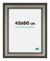 Liverpool Holz Bilderrahmen 45x60cm Silber Vorne Messe | Yourdecoration.de