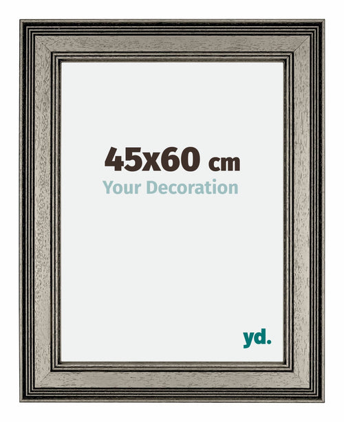 Liverpool Holz Bilderrahmen 45x60cm Silber Vorne Messe | Yourdecoration.de