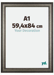 Liverpool Holz Bilderrahmen 59 4x84cm A1 Silber Vorne Messe | Yourdecoration.de