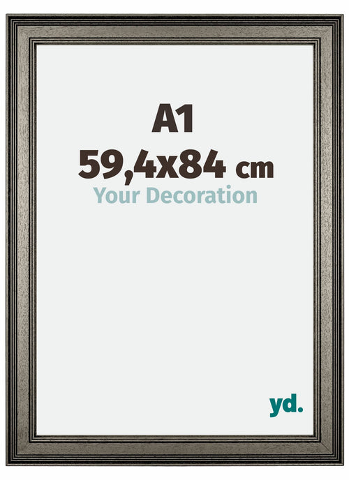 Liverpool Holz Bilderrahmen 59 4x84cm A1 Silber Vorne Messe | Yourdecoration.de