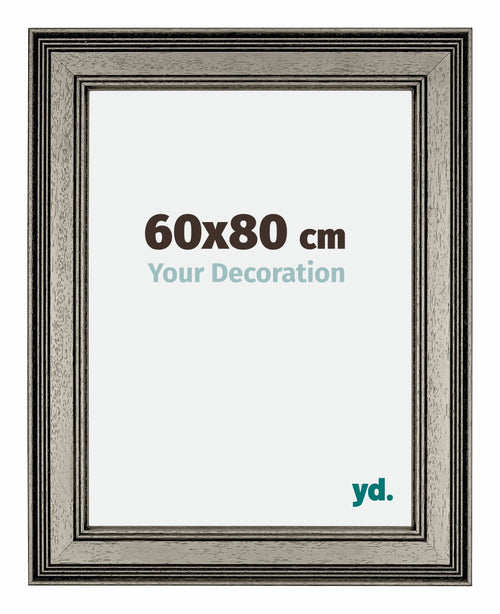 Liverpool Holz Bilderrahmen 60x80cm Silber Vorne Messe | Yourdecoration.de