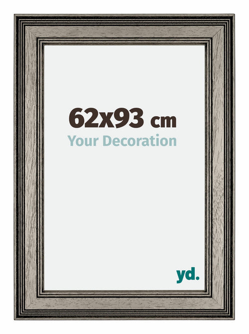 Liverpool Holz Bilderrahmen 62x93cm Silber Vorne Messe | Yourdecoration.de