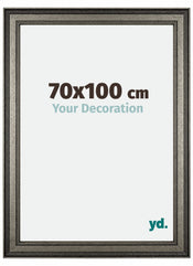 Liverpool Holz Bilderrahmen 70x100cm Silber Vorne Messe | Yourdecoration.de