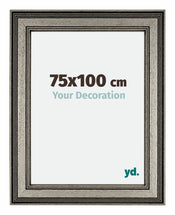 Liverpool Holz Bilderrahmen 75x100cm Silber Vorne Messe | Yourdecoration.de