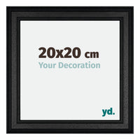 London Holz Bilderrahmen 20x20cm Schwarz Vorne Messe | Yourdecoration.de