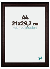 London Holz Bilderrahmen 21x29 7cm A4 Braun Wenge Vorne Messe | Yourdecoration.de