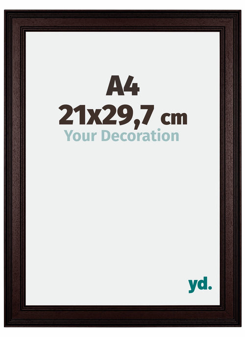 London Holz Bilderrahmen 21x29 7cm A4 Braun Wenge Vorne Messe | Yourdecoration.de
