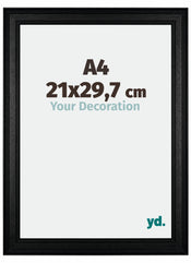 London Holz Bilderrahmen 21x29 7cm A4 Schwarz Vorne Messe | Yourdecoration.de