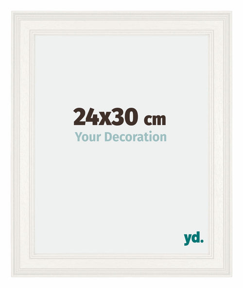 London Holz Bilderrahmen 24x30cm Weiss Vorne Messe | Yourdecoration.de