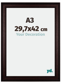 London Holz Bilderrahmen 29 7x42cm A3 Braun Wenge Vorne Messe | Yourdecoration.de