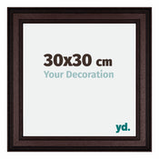 London Holz Bilderrahmen 30x30cm Braun Wenge Vorne Messe | Yourdecoration.de