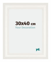 London Holz Bilderrahmen 30x40cm Weiss Vorne Messe | Yourdecoration.de