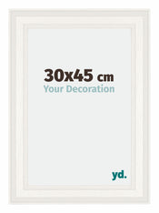 London Holz Bilderrahmen 30x45cm Weiss Vorne Messe | Yourdecoration.de