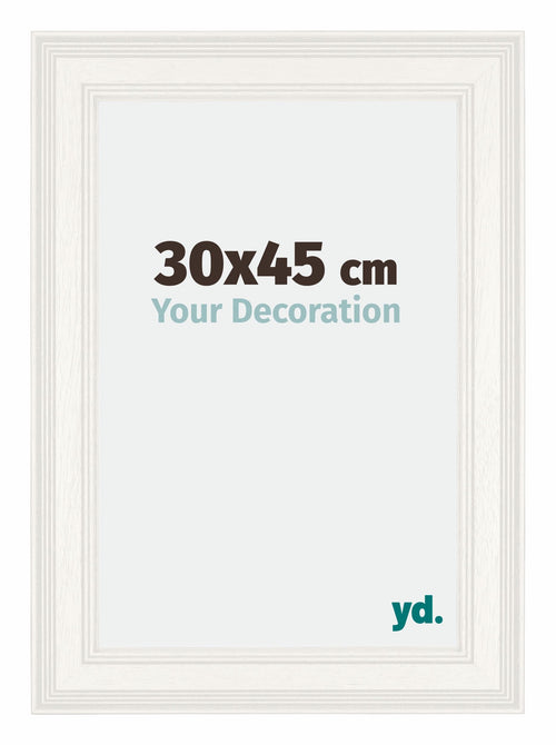 London Holz Bilderrahmen 30x45cm Weiss Vorne Messe | Yourdecoration.de