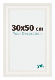 London Holz Bilderrahmen 30x50cm Weiss Vorne Messe | Yourdecoration.de