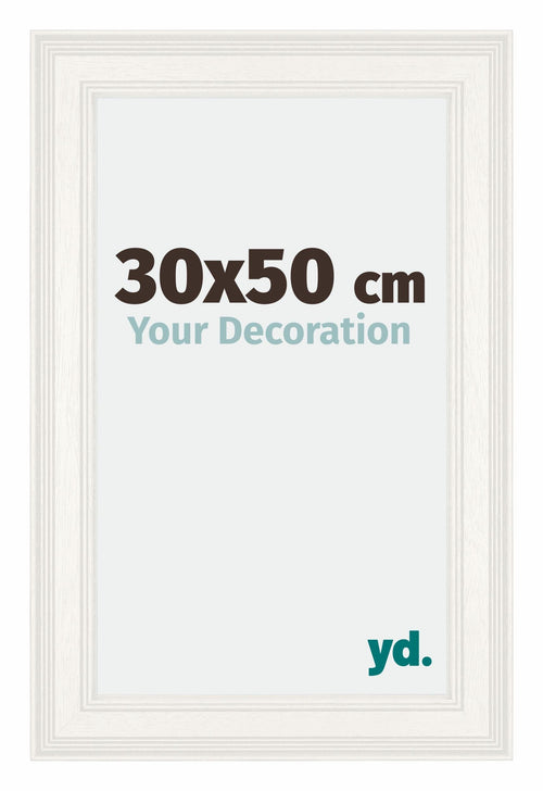 London Holz Bilderrahmen 30x50cm Weiss Vorne Messe | Yourdecoration.de
