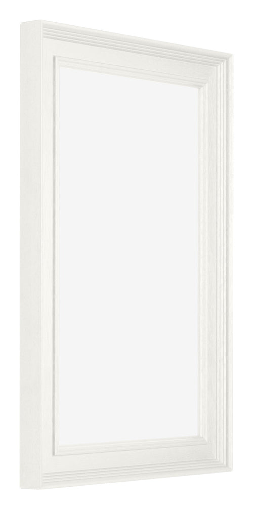 London Holz Bilderrahmen 30x50cm Weiss Vorne Schrag | Yourdecoration.de