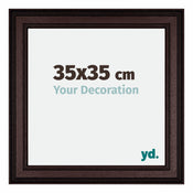 London Holz Bilderrahmen 35x35cm Braun Wenge Vorne Messe | Yourdecoration.de
