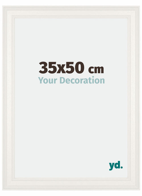 London Holz Bilderrahmen 35x50cm Weiss Vorne Messe | Yourdecoration.de