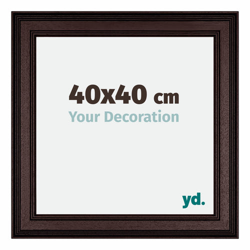 London Holz Bilderrahmen 40x40cm Braun Wenge Vorne Messe | Yourdecoration.de