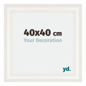 London Holz Bilderrahmen 40x40cm Weiss Vorne Messe | Yourdecoration.de