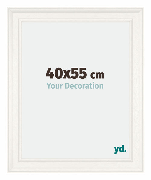 London Holz Bilderrahmen 40x55cm Weiss Vorne Messe | Yourdecoration.de