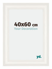 London Holz Bilderrahmen 40x60cm Weiss Vorne Messe | Yourdecoration.de