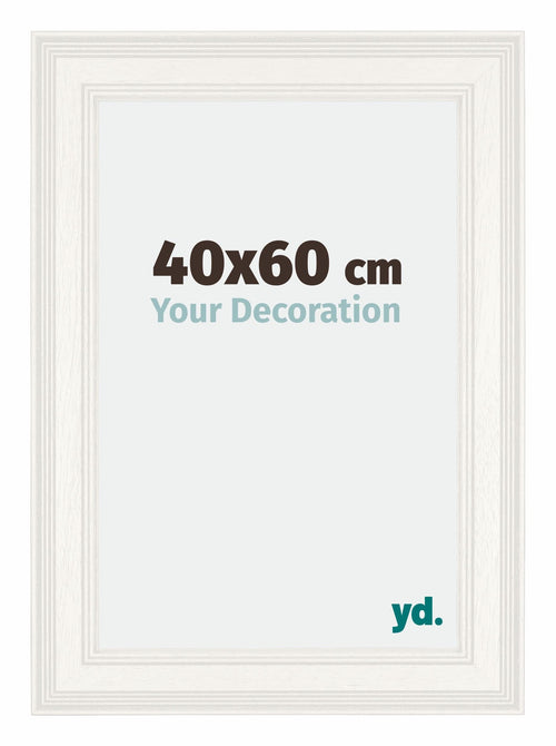 London Holz Bilderrahmen 40x60cm Weiss Vorne Messe | Yourdecoration.de