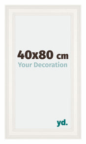 London Holz Bilderrahmen 40x80cm Weiss Vorne Messe | Yourdecoration.de