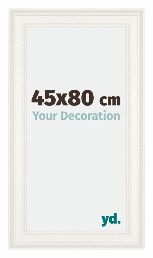 London Holz Bilderrahmen 45x80cm Weiss Vorne Messe | Yourdecoration.de